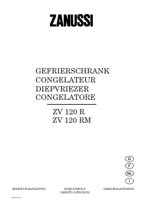 Mode d’emploi Zanussi ZV 120 R Congélateur