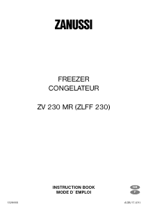 Mode d’emploi Zanussi ZV 230 MR Congélateur