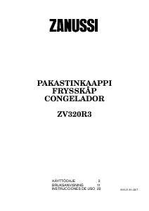 Manual de uso Zanussi ZV 320 R3 Congelador