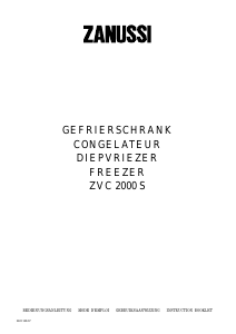 Bedienungsanleitung Zanussi ZVC 2000 S Gefrierschrank