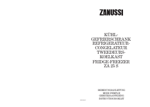 Manual Zanussi ZA25N Fridge-Freezer