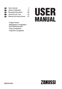 Manual de uso Zanussi ZBB28430SL Frigorífico combinado