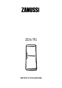 Mode d’emploi Zanussi ZD312R1 Réfrigérateur combiné