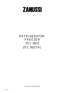 Handleiding Zanussi ZFC50/17 Koel-vries combinatie