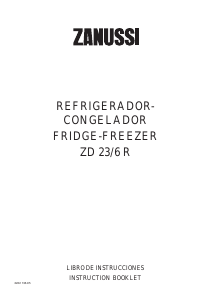 Manual de uso Zanussi ZFD23/6R Frigorífico combinado