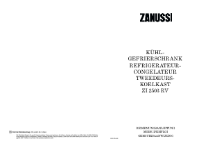 Mode d’emploi Zanussi ZI2503RV Réfrigérateur combiné