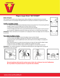 Mode d’emploi Victor Out O-Sight Piège à taupe