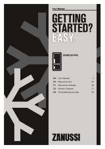 Manual de uso Zanussi ZNME36FW0 Frigorífico combinado
