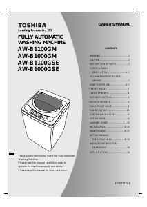 Handleiding Toshiba AW-B1000GM Wasmachine