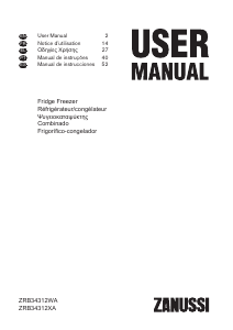 Manual Zanussi ZRB34312WA Fridge-Freezer