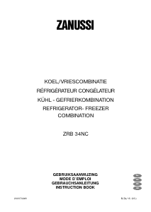 Bedienungsanleitung Zanussi ZRB34NC Kühl-gefrierkombination