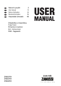 Manuál Zanussi ZRB632FW Lednice s mrazákem
