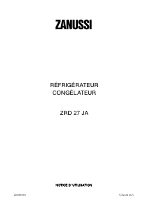 Mode d’emploi Zanussi ZRD27JA Réfrigérateur combiné
