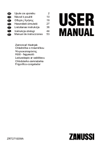 Manual de uso Zanussi ZRT27100WA Frigorífico combinado