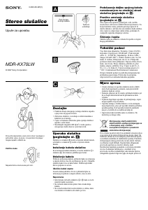 Priročnik Sony MDR-KX70LW Slušalka