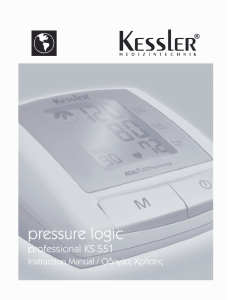 Manual Kessler KS 551 Medidor de pressão