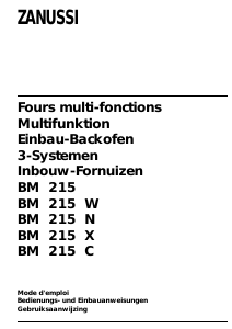 Mode d’emploi Zanussi BMC215 Four