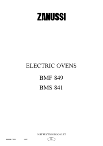 Manual Zanussi BMF849N Oven