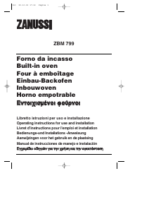 Manual de uso Zanussi ZBM799X Horno