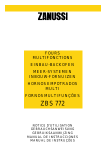 Manual de uso Zanussi ZBS772X Horno