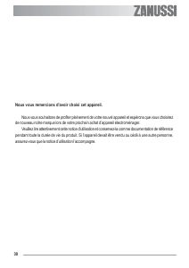 Mode d’emploi Zanussi ZOB181CC Four