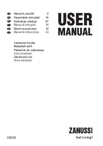 Manual de uso Zanussi ZOB182NC Horno