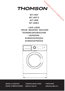 Mode d’emploi Thomson WT 1407 Lave-linge