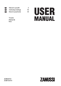 Manuál Zanussi ZOB35701XK Trouba