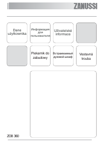 Instrukcja Zanussi ZOB360N Piekarnik