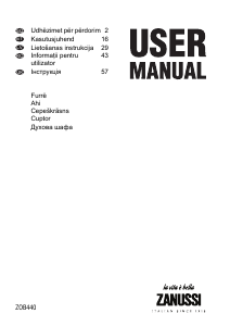 Manual Zanussi ZOB440X Cuptor