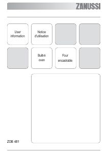 Mode d’emploi Zanussi ZOB481NQ Four