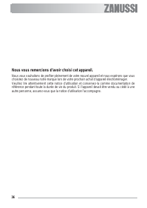 Mode d’emploi Zanussi ZOB593XQ Four