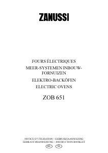 Mode d’emploi Zanussi ZOB651X Four