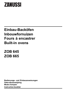 Bedienungsanleitung Zanussi ZOB665N Backofen