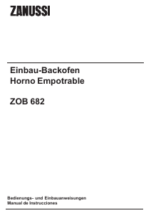 Manual de uso Zanussi ZOB682X Horno