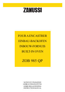 Mode d’emploi Zanussi ZOB985QPX Four