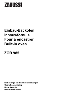 Bedienungsanleitung Zanussi ZOB985QX Backofen