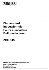Mode d’emploi Zanussi ZOU345X Four