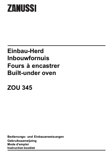 Manual Zanussi ZOU345X Oven