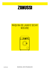 Manual Zanussi WDS872C Máquina de lavar e secar roupa
