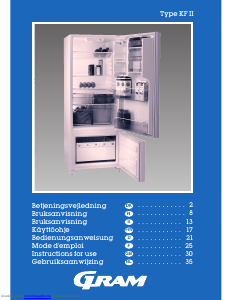 Mode d’emploi Gram KF 355 Réfrigérateur combiné