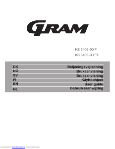Brugsanvisning Gram KS 5406-90 F Køleskab