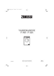 Brugsanvisning Zanussi F 1025 Vaskemaskine
