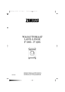 Mode d’emploi Zanussi F 1205 Lave-linge