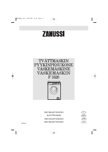 Brugsanvisning Zanussi F 1626 Vaskemaskine