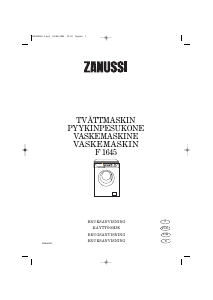 Brugsanvisning Zanussi F 1645 Vaskemaskine