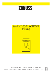 Handleiding Zanussi F 855 G Wasmachine