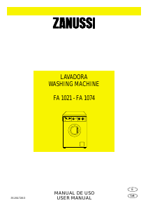 Manual de uso Zanussi FA 1021 Lavadora