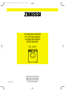 Brugsanvisning Zanussi FA 1023 Vaskemaskine