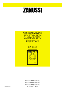 Bruksanvisning Zanussi FA 1032 Vaskemaskin